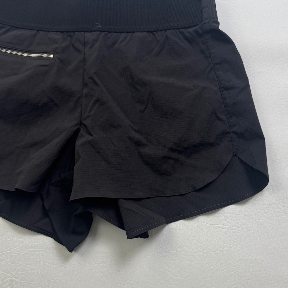 Athleta Trekkie Shorts Black Ripstop Hiking Travel Zip Pockets 291730 Size 4 - Picture 11 of 16